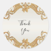 Goud Witte Parels Sticker (Voorkant)