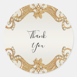 Goud  Witte Parels Sticker