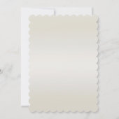 Goud  Witte Parels Verloving Uitnodiging (Achterkant)