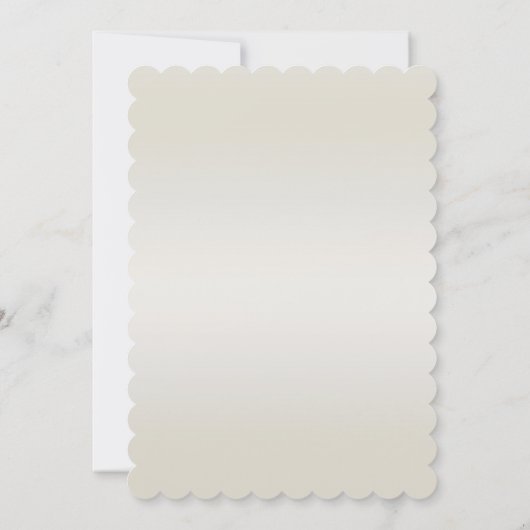 Goud  Witte Parels Verloving Uitnodiging (Achterkant)