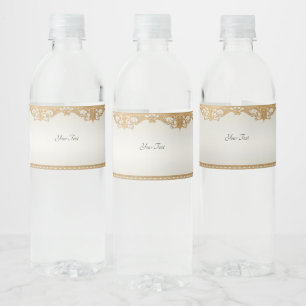 Goud Witte Parels Waterflesetiket Waterfles Etiket