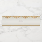 Goud  Witte Parels Waterflesetiket Waterfles Etiket (Enkel label)