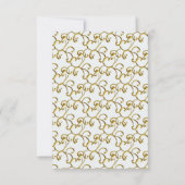 Goud Witte RSVP Kaartje (Achterkant)