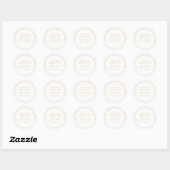 Goud Witte Spaanse Bruiloft Dank U Wedding Bedankt Ronde Sticker (Vel)