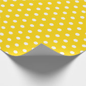 Goud | Witte Stippen Cadeaupapier (Hoek)