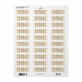 Goud & Witte Strepen Elegant Etiket (Full Sheet)
