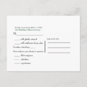 Goud Witte Strepen Vet Glam Bloemen Botanische RSV Uitnodiging Briefkaart (Achterkant)