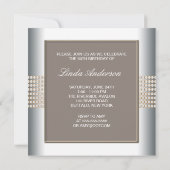 Goud Witte Vrouw 50e Verjaardagsfeestje Kaart (Achterkant)