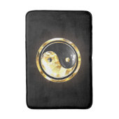 Goud Yin Yang op zwart Badmat (Voorkant Verticaal)