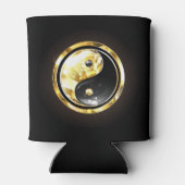 Goud Yin Yang op zwart Blikjeskoeler (Achterkant)
