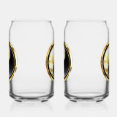 Goud Yin Yang op zwart Blikvorm Glas (Links)
