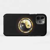 Goud Yin Yang op zwart Case-Mate iPhone Case (Achterkant (horizontaal))