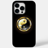 Goud Yin Yang op zwart Case-Mate iPhone Case (Achterkant)