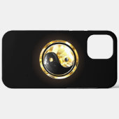 Goud Yin Yang op zwart Case-Mate iPhone Case (Achterkant (horizontaal))