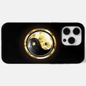 Goud Yin Yang op zwart Case-Mate iPhone Case (Achterkant (horizontaal))