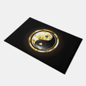 Goud Yin Yang op zwart Deurmat (Schuin)