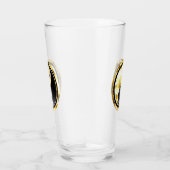 Goud Yin Yang op zwart Glas (Rechts)