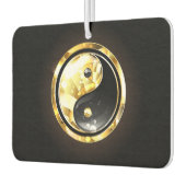 Goud Yin Yang op zwart Luchtverfrisser (Links)