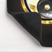 Goud Yin Yang op zwart Muismat (Hoek)