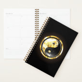 Goud Yin Yang op zwart Planner (Display)