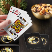 Goud Yin Yang op zwart Pokerkaarten (Insitu)