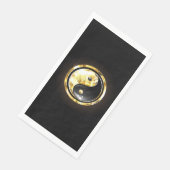 Goud Yin Yang op zwart Servet (Hoek)