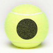 Goud Yin Yang op zwart Tennisballen (Achterkant)