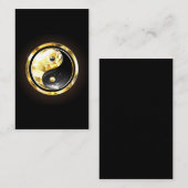 Goud Yin Yang op zwart Visitekaartje (Voorkant / Achterkant)