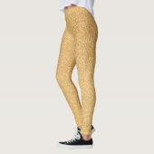 Goud Zandig Glitter Patroon Leggings (Links)