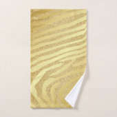 Goud Zebra-huidstrepen op goudglitter Bad Handdoek (Handdoek)