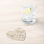 Goud zebraprint kartonnen onderzetters (Insitu)