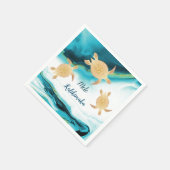 Goud Zee | Mele Kalikimaka | Kerstmis Servet (Hoek)