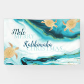 Goud Zee | Mele Kalikimaka | Kerstmis Spandoek (Horizontaal)