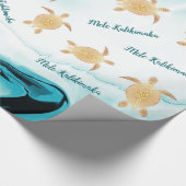 Goud Zee Turtles Ink Turquoise | Mele Kalikimaka Cadeaupapier (Hoek)