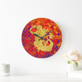 Goud  Zeemeermin zonneschijnglas voor Zeeen Grote Klok (Huis)