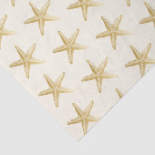 Goud Zeester Bruin en Ivoren Kust Thema Tissuepapier (Detail)