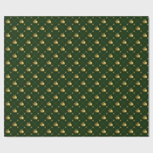 Goud Zeilschip Cadeaupapier (Vlak)