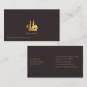 Goud Zeilschip Visitekaartje (Voorkant / Achterkant)