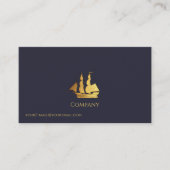 Goud Zeilschip Visitekaartje (Voorkant)