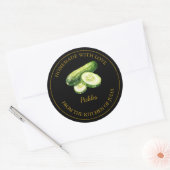 Goud Zelfgemaakt augurken Label | Zwart (Envelop)