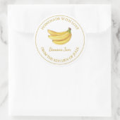 Goud Zelfgemaakt Banaan Jam Label | Wit (Tas)