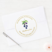 Goud Zelfgemaakt BlackBerry Jam Label | Wit (Envelop)