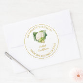 Goud Zelfgemaakt bloemkool augurk Label | Wit (Envelop)