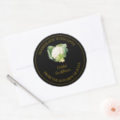 Goud Zelfgemaakt bloemkool augurk Label | Zwart (Envelop)
