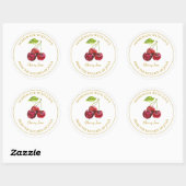 Goud Zelfgemaakt Cherry Jam Label | Wit (Vel)
