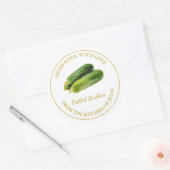 Goud Zelfgemaakt courgette augurk label | Wit (Envelop)