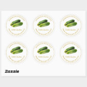 Goud Zelfgemaakt courgette augurk label | Wit (Vel)