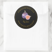 Goud Zelfgemaakt Fig Jam Label | Zwart (Tas)
