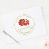 Goud Zelfgemaakt Granaatappel Jelly Label | Wit (Envelop)