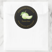 Goud Zelfgemaakt Guava Jam Label | Zwart (Tas)